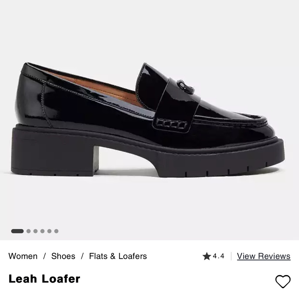 Coach never worn black leah loafers